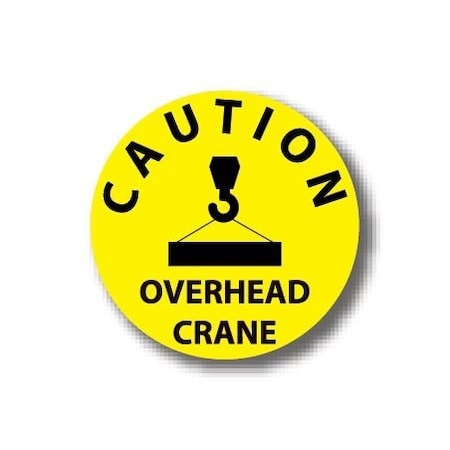 Ergomat 24in CIRCLE SIGNS - Caution Overhead Crane DSV-SIGN 576 #0583 -UEN
